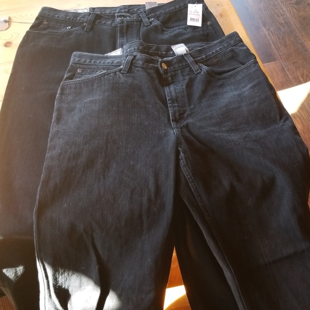 2 pairs Stetson black dress Jean's 35x40
